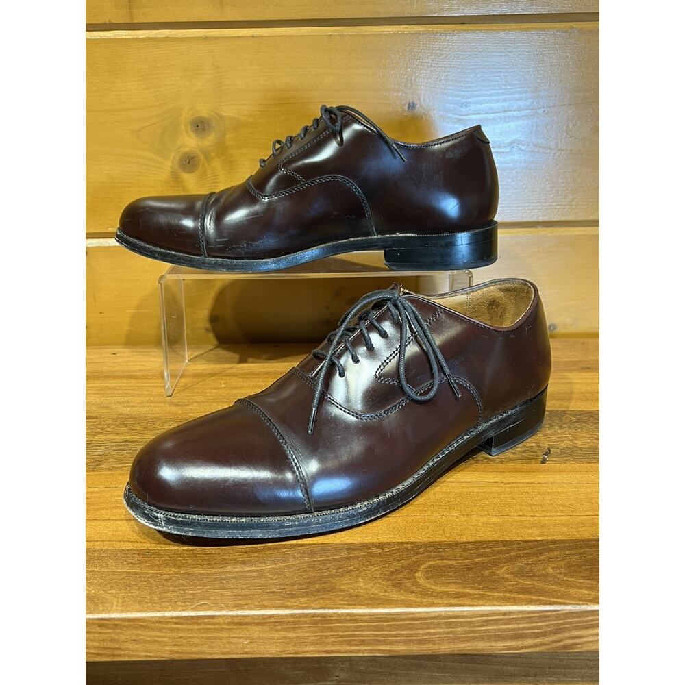 Jos A Bank 9.5M Brown Cap Toe Oxford Dress Shoes Lace-Up